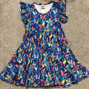 Girls Butterfly Twirl Dress Size 5/6
